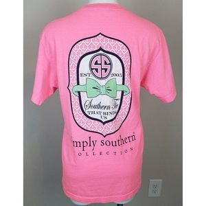 Simply Southern Tie Hot Pink T-Shirt Tee M
